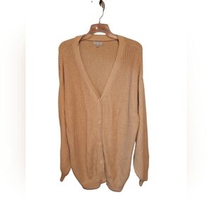 Qualfort Knitted Textured Button Down Cardigan Sweater Ladies 3XL Grandpacore